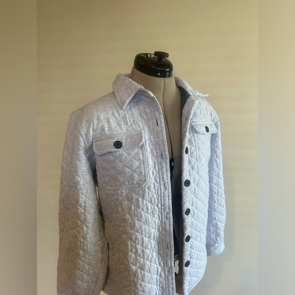 Rock Monkey Quilted Button Up Jacket Light Grey Women Size Large - Picture 5 of 6